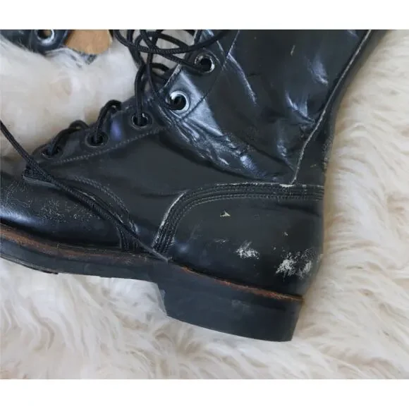 1960's Vintage Military Combat Boots ~ Women's 6 to 6-1/2 (6.5) Narrow ~ Men's 5 - Picture 6 of 10
